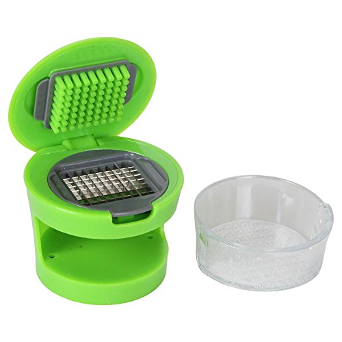 Home-X Garlic Chopper, The Perfect Addition to Any Kitchen, Lime Green