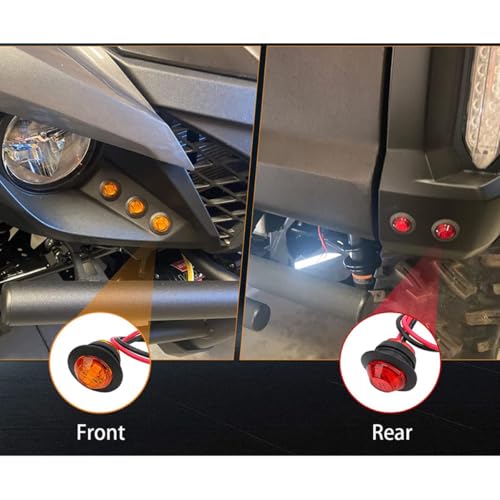 Kit clignotant UTV/ATV avec interrupteur bascule vertical vert et 8 feux ambrés