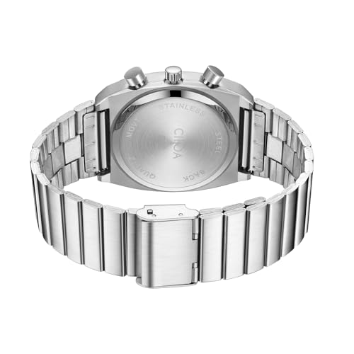 Image of CILOA Mens Watches Chronograph Stainless Steel Waterproof Date Analog Business Fashion Wristwatch for Men