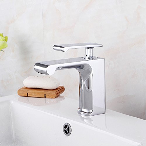 Robinet mitigeur de lavabo de salle de bains moderne en cascade à commande unique - 5