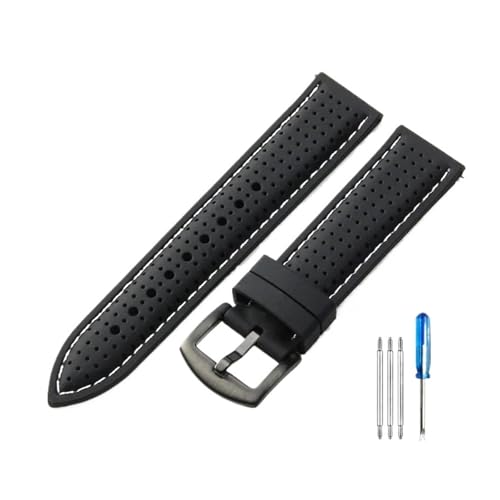 Bracelet de montre respirant en silicone LUGEMA idéal pour le sport et les activités nautiques