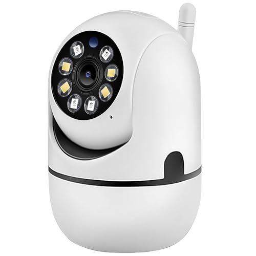 Retoo Cámara de vigilancia wifi interior 1080p, IP Cam con aplicación, cámara giratoria 355°, seguimiento de movimiento, cámara para mascotas, cámara interior para casa, bebé, vigilancia de vídeo
