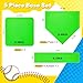 5-Piece Baseball Bases for Yard - 3 Throw Down Bases 1 Homeplate 1 Pitching Rubber with Bases Bag for Practice, Rubber Bases for Kickball Baseball Softball Play, Green