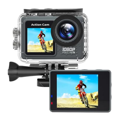 アクションカメラ. WiFiアクションカメラ 30m防水エクササイズビデオレコーダー 120°広角スポーツカムコーダー アクセサリーキット付き .旅行用カメラ(Without card)