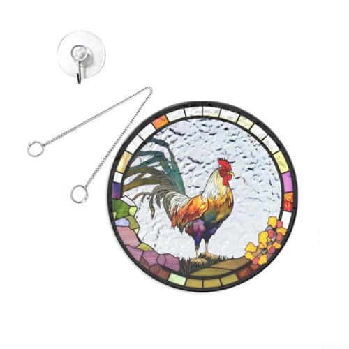 Atrapasoles hecho de acrílico con cadena colgante de metal, perfecto para decoración de pared o ventana en hogares, oficinas, restaurantes o tiendas minoristas (D)