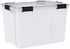Iris Ohyama, set of 2 airtight storage box – All-Weather AT-LD – plastic, transparent, 2 x 70 l, U 59 x G 39 x Y 38 cm