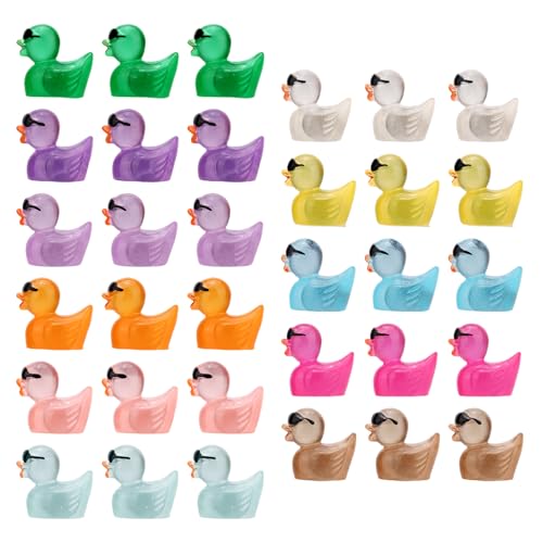 Imanes decorativos de patitos mini resina luminosos miniatura 1