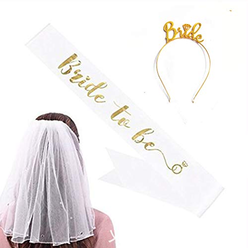 Forall, fascia per velo da sposa, per addio al nubilato, decorazione per matrimoni e feste di addio al nubilato