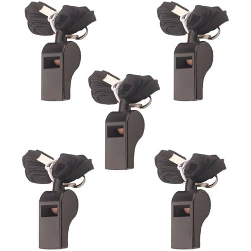 Set de 5 silbatos metálicos profesionales para árbitro miniatura 1