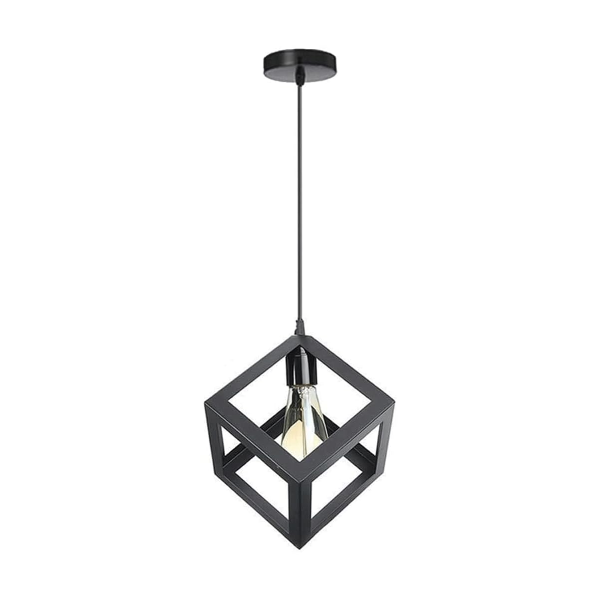 Lámparas colgantes industriales de diseño geométrico para mesa de comedor