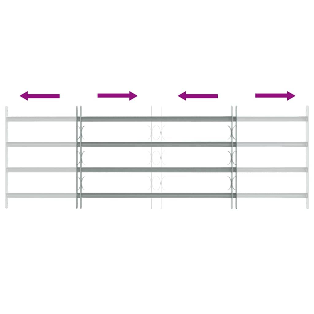 Genérico Reja de Seguridad Ajustable Ventana con 4 Barras 1000-1500 mm