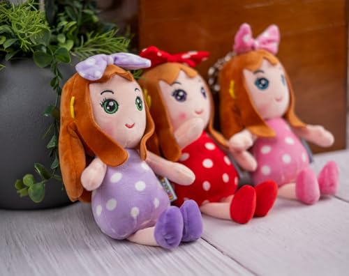 Image of Babique Doll Hanging and Keychain Stuffed Plush Animal | Super Soft Toy | for Kids Birthday Gifts, Baby, Kids, Boys /Girls and Women (25 cm)