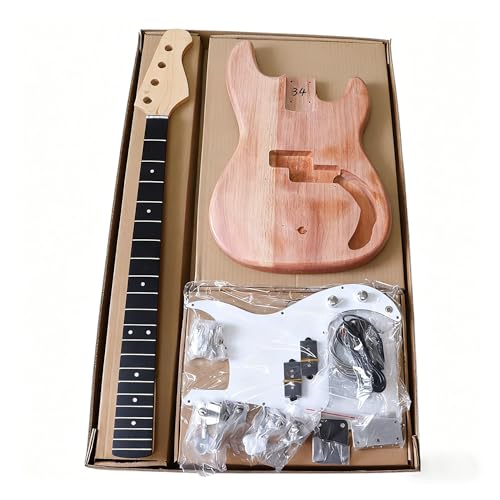 DIYギターアクセサリー 未完成のエレキギターのボディとネックのセット