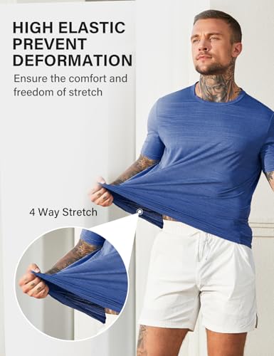 Arjen Kroos Men's Jacquard Mesh Performance T-Shirts Ice Silk Quick-Dry & Wrinkle-Resistant Athletic Undershirt2