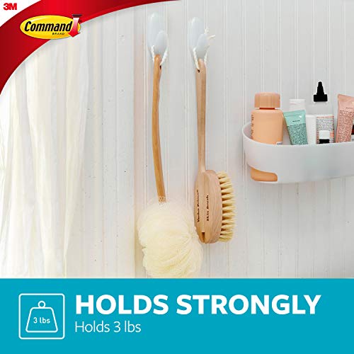 Command Medium White Bath Hooks, 2 Hooks, 2 Strips - image 3