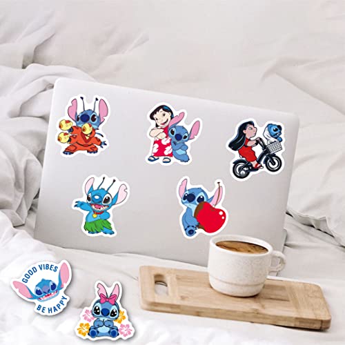 Image of Lillo and Stitch Aesthetic Vinyl Journal Stickers for Phone Case,Laptop,Notebook,Water Bottle,Etc Self-Adhesive Stickers Set of 50 (Lillo and Stitch) 23X30X23 Cm