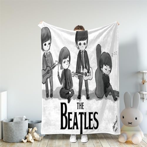 CHEWYZ The Beatles Couvertures Couverture pelucheuse Ultra Douce et Chaude en Flanelle en Microfibre pour canapé,Couverture épaisse et réversible (150x200cm) - Les Beatles, Paul McCartney, John Lennon, RIngo Starr, George Harrison CHEWYZ The Beatles Couvertures Couverture pelucheuse Ultra Douce et Chaude en Flanelle en Microfibre pour canapé,Couverture épaisse et réversible (150x200cm)