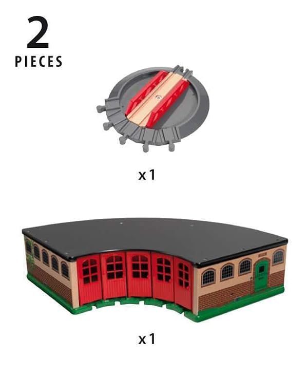 BRIO World - 33736 Grand Roundhouse - Ultimate Train Set Accessory - Accommodates 5 Trains - Rotating Switch Turntable - Compatible with All BRIO Railway Toys - Perfect for Kids Ages 3+ by BRIO - Image 9