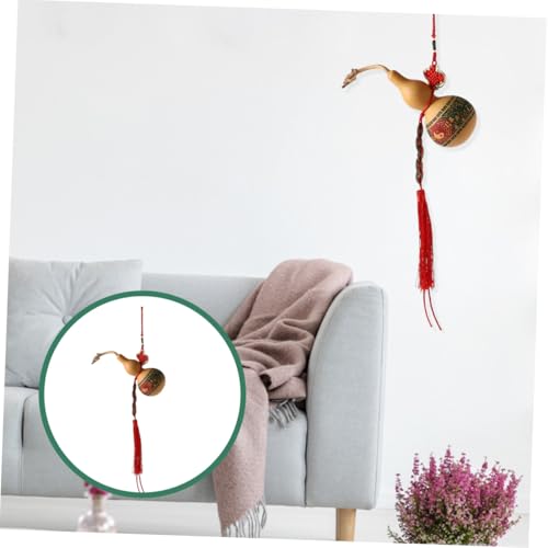 Pendentif gourde en calebasse naturelle séchée d'artisanat d'art