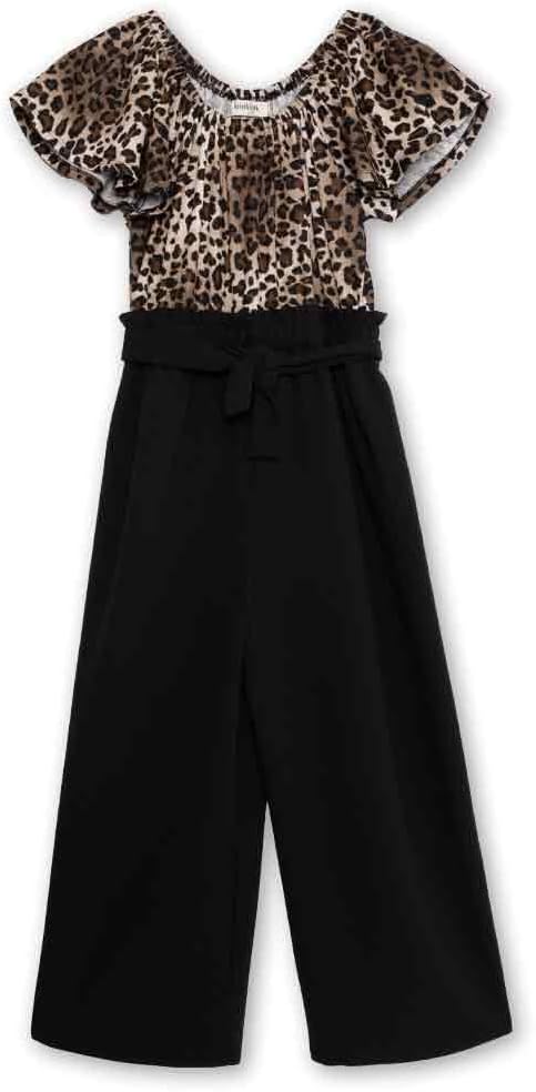 Speechless Girls' Cheetah Jumpsuit