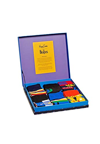 Happy Socks Beatles Gift Box Calcetines, Multi, 36-40 (Pack de 6) Womens