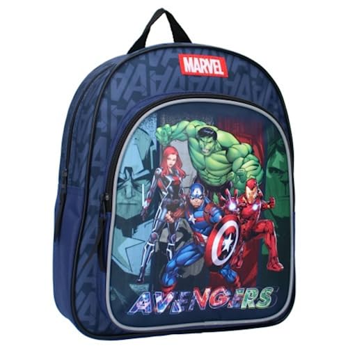 Sac à dos Avengers bleu 30 cm pour enfant en école maternelle et garderie