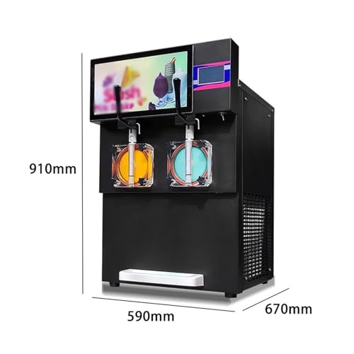 Huangj-0527 Eismaschine Doppelzylinder-Multifunktions-Eismaschine, Schneeschlammmaschine, Sommer, erfrischende Snacks, kalte Getränke, Milch, Tee, Kaffee Gelato Maker – Bild 3
