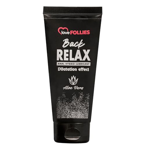 lovefollies back relax lubricante anal, gel intimo hybrid anestesia a base agua y silicon, Aloe Vera - 100 ml