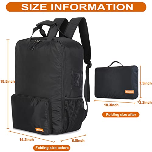 Mactso Kinderwagen-Reisetasche, kompatibel mit GB Pockit und GB Pockit Air Plus All Terrain, Leichter Kinderwagen-Reiserucksack für Flugzeug (Schwarz, M)