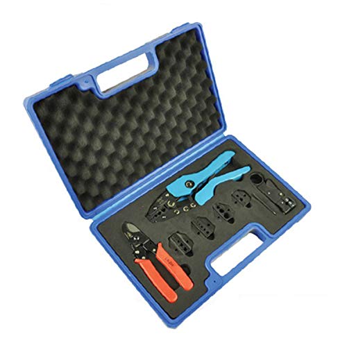 Outil de sertissage coaxial avec coupe-câble et quatre matrices