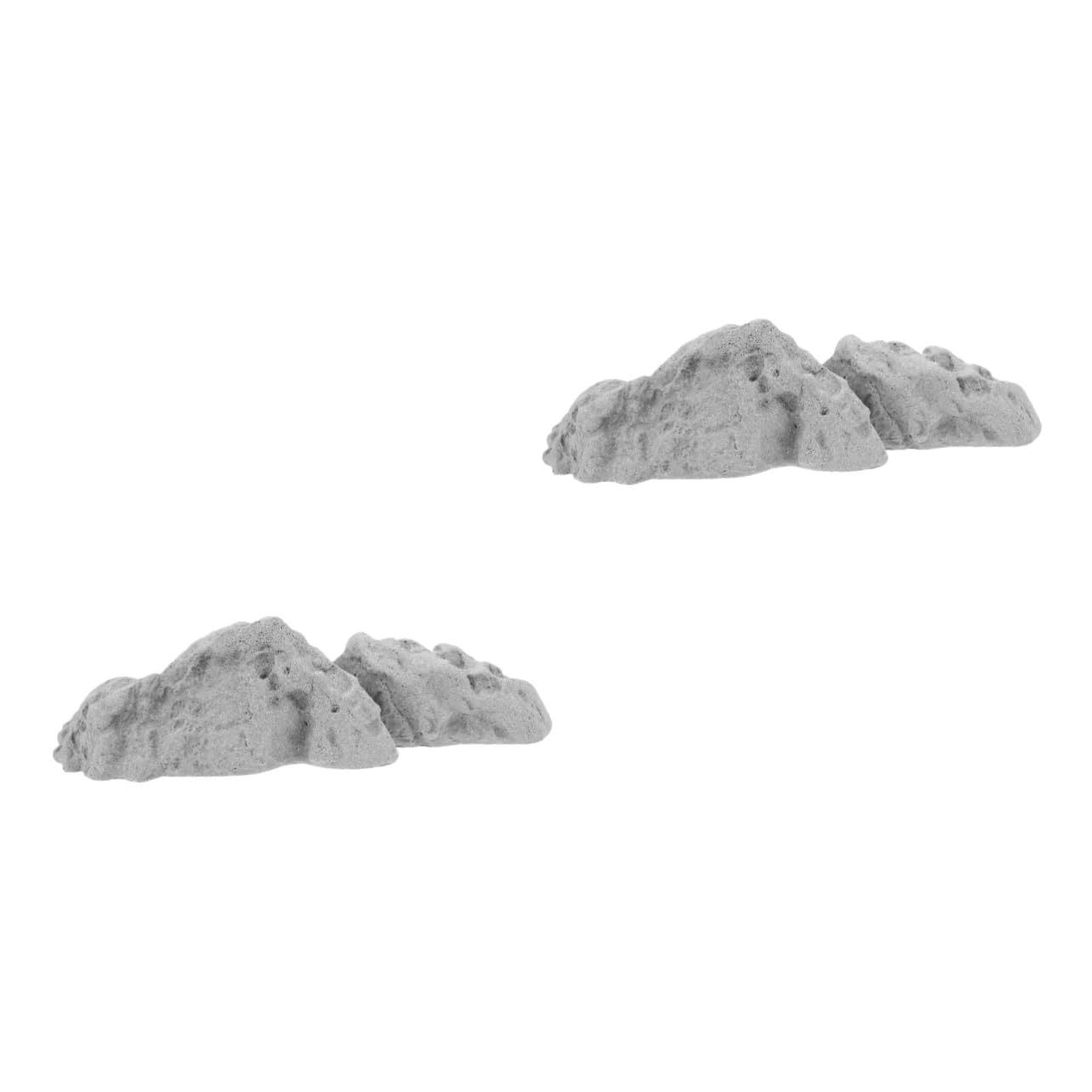 2 Piezas Adorno de Roca Artificial Acuario Decoración de Paisaje Peceras Estable y Accesorio de Jardinería Micro Paisaje