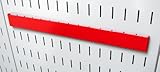 Wall Control Pegboard 14in Accessory Hanger Tool Holder Bracket Pegboard Accessory for Wall Control Pegboard and Slotted Tool Board - Red