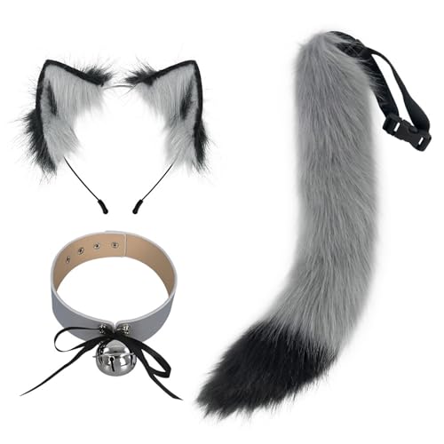Queue de loup et oreilles de renard pour costume de cosplay adulte