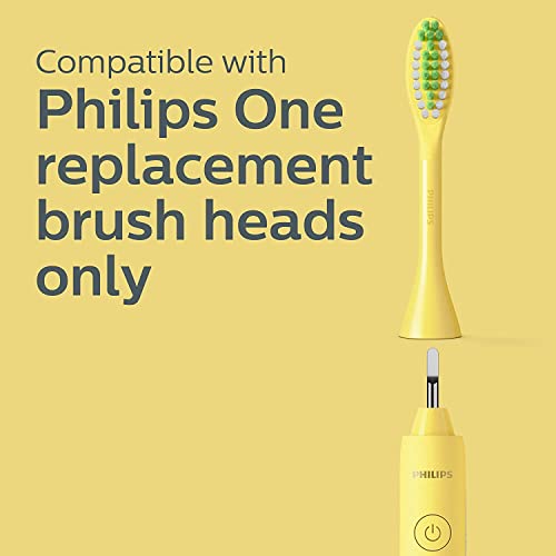 Philips Sonicare One Toothbrush, Electric Battery Powered Toothbrush With Sleek Travel Case And 2Pk Toothbrush Heads - Mango Yellow, Hy1100-02 #TOP6