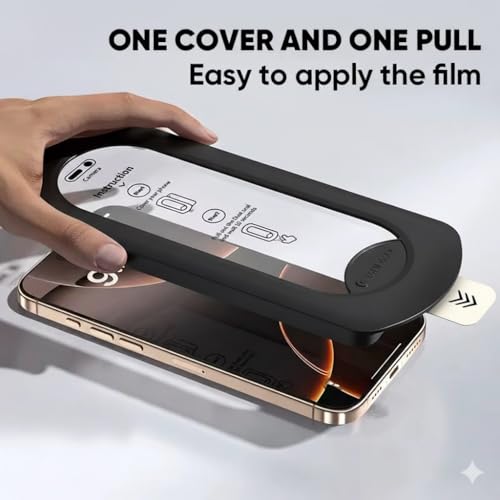 Image of EGOTUDE for iPhone Air Tempered Glass 9H Hardnes Edge-To-Edge Coverage Screen Guard Protector with Easy Fit Auto Dust Removal Kit