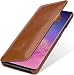 Produktbild StilGut Book Case kompatibel mit Samsung Galaxy S10 Hülle aus Leder mit Clip-Verschluss, Lederhülle, Klapphülle, Handyhülle - Cognac