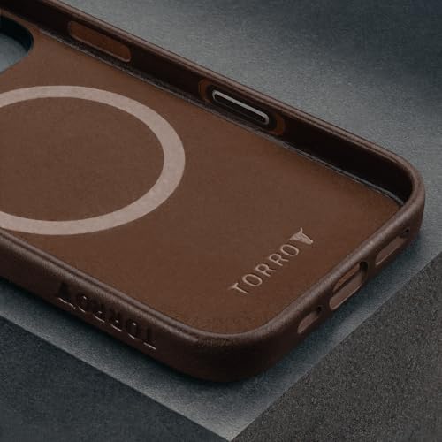 TORRO Case Compatible with iPhone 16 Pro Max – Premium Leather MagSafe Charging Compatible, Slim Bumper Case (Dark Brown) by TORRO - Used condition - Image 5