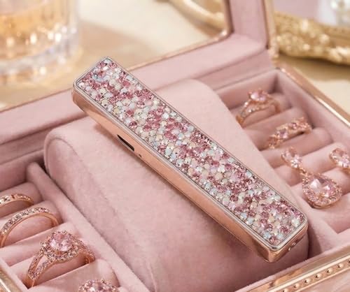 Encendedor eléctrico USB color rosa brillante miniatura 2