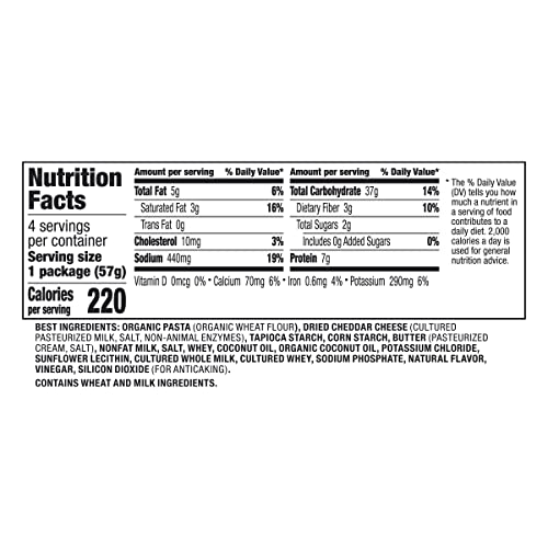 Annie's White Cheddar Microwave Mac & Cheese With Organic Pasta, 4 Ct, 2.01 Oz Cups #TOP6