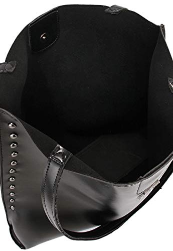 Bolsa Feminina Sacola Com Tacha Retta Preta (Preto)