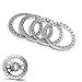 RCLIONS 1set/4pcs RC Beadlock Wheel Replacement Ring for 2.2inch Wheels Rims (Silver)