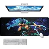 Anime Character Mouse Pad Large Extended Anime Gaming Mousepad Waterproof Non-Slip Rubber Base Stitched Edges Desk Mat for Computer Laptop Office Work and Study