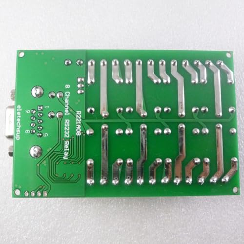 Placa de relé RS232 de 8 canales con conexión USB UART DB9 para control de PC y sistemas PLC 3