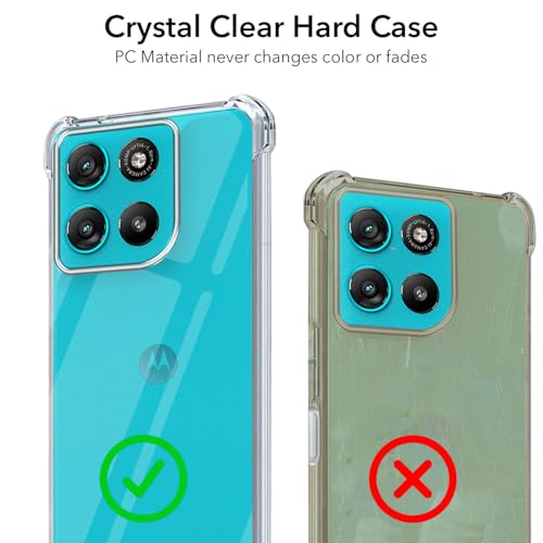 Image of Jkobi Shockproof Crystal-Clear Back Cover for Motorola Moto G67 Power | G57 Power (Anti Yellow Case | Drop & Camera Protection | Hard Polycarbonate)