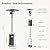 EAST OAK 50,000 BTU Patio Heater for Outdoor Use With Double-Layer Stainless Steel Burner, Table Design and Wheels, Propane Patio Heater for Home and Commercial, Stainless Steel