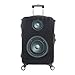 Produktbild 3D Print Schwarz Sound Lautsprecher Design Reise Koffer Protector Elastische Hülse Abdeckung 26"-28" Anti-Scratch Gepäckabdeckung Größe L