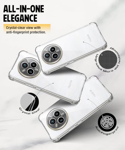 Image of WOW IMAGINE Clear Back Cover Case for Realme 14 Pro Plus 5G | Shockproof Soft TPU Case | Cushioned Edges for Ultimate Protection Back Cover Case - Transparent