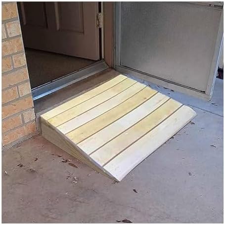 Wooden Doorway Ramps for Cars, Motorcycles & Wheelchairs - Adjustable 2.8" to 7.9" Rise - Ideal for Home, Garden, Shed & Step Access - Durable Curb Ramps