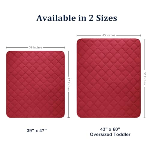 Image of BEDSUM Toddler Quilt 43x60, Microfiber Kids Quilt Toddler Bed, Red | Lightweight Soft Comfort for Toddler Beds, Daycare, Preschool Naps, Boys Girls, Machine Washable All Season Toddler Comforter