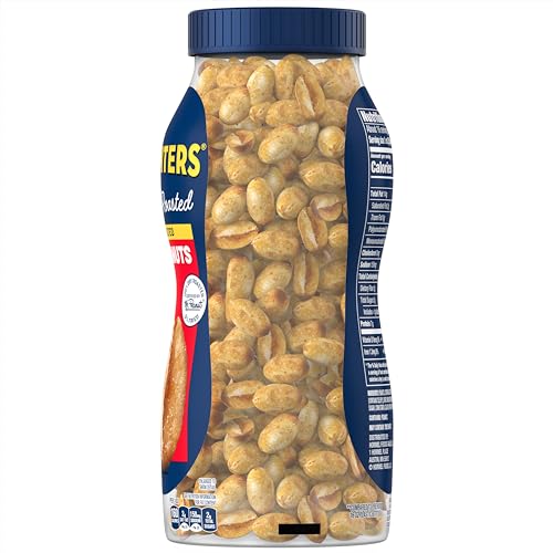 Image of PLANTERS Salted Peanuts, Dry Roasted Peanuts, Party Snacks, Plant Based Protein, Snacks For Adults, 16 Ounce (Pack of 2)